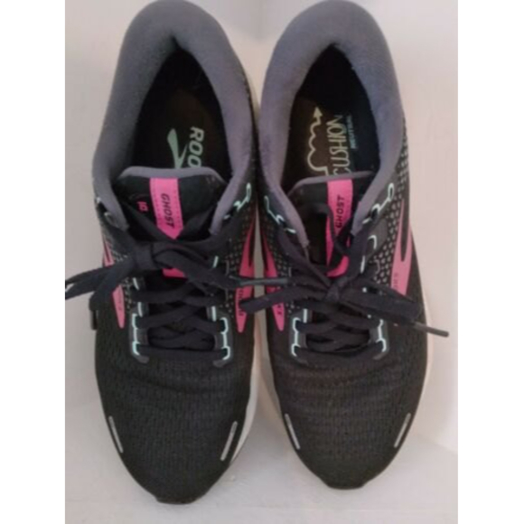 Brooks Ghost 14 Women’s Size 8.5 Road Running Shoes 1203561B013 Black/Pink/Yucca - Picture 3 of 9